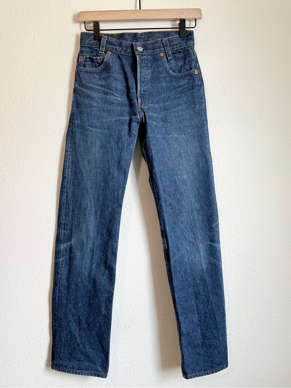 Vintage 1985 Made in USA Levi’s 701 Student Fit Student 501s Dark Wash - Picture 4 of 12